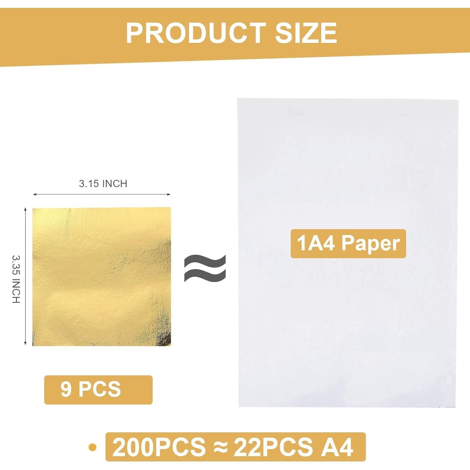 200pcs BUBIMON Imitation Rose Silver Gold Leaf Sheets Gold Foils Sheets Nail Foil for Paint, Resin, Nails, Jewelry, Slime, Arts, Gilding Crafting, Decoration, Sculpture, Furniture