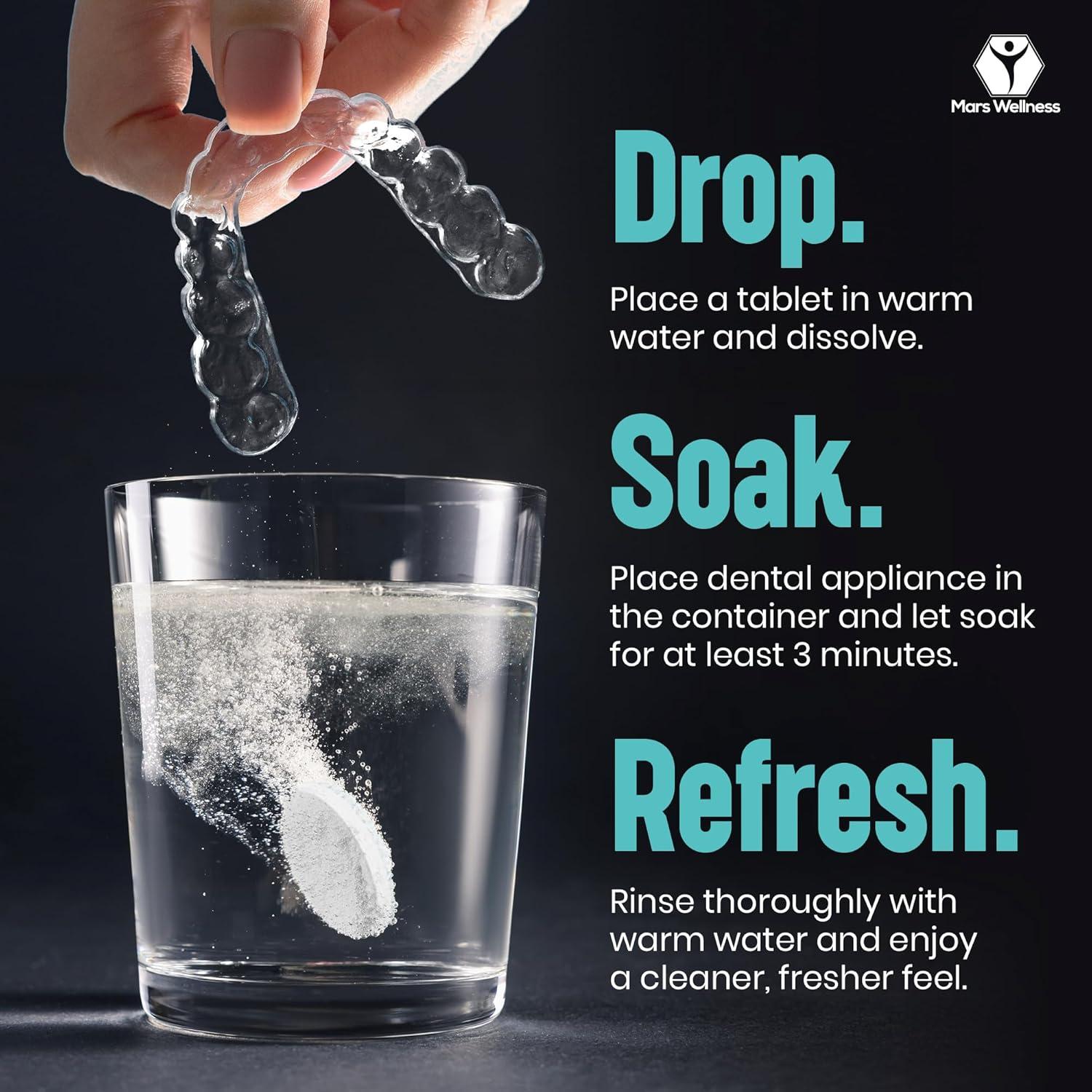 Tabletas Limpiadoras de Retenedores Mars Wellness - 96 Unidades