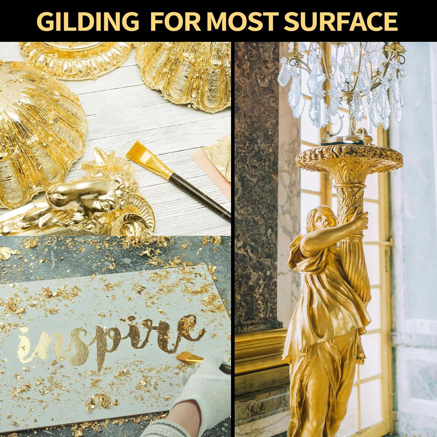 Kit de Adhesivo para Hoja de Oro LUVBOATE 200ml - 100 Piezas