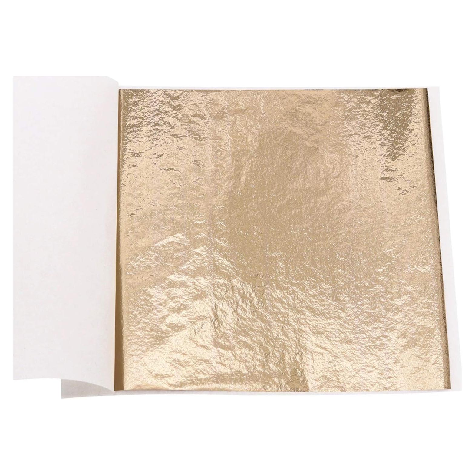 Hojas de Oro Imitación KINNO Champán 100 Hojas 8x8 cm