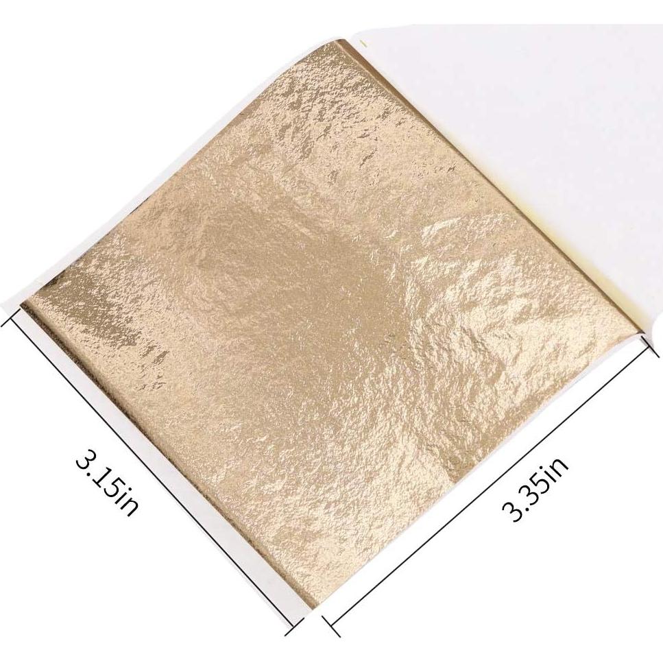 Hojas de Oro Imitación KINNO Champán 100 Hojas 8x8 cm