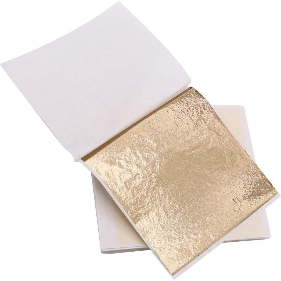 Hojas de Oro Imitación KINNO Champán 100 Hojas 8x8 cm