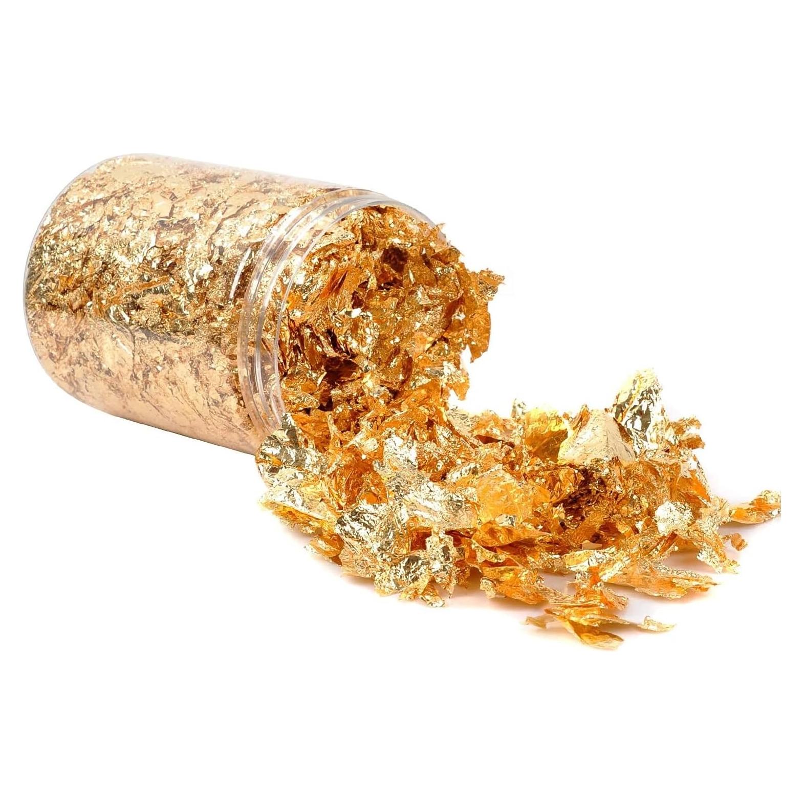 Copos de Hoja de Oro WFAUIBR 10g para Manualidades y Uñas