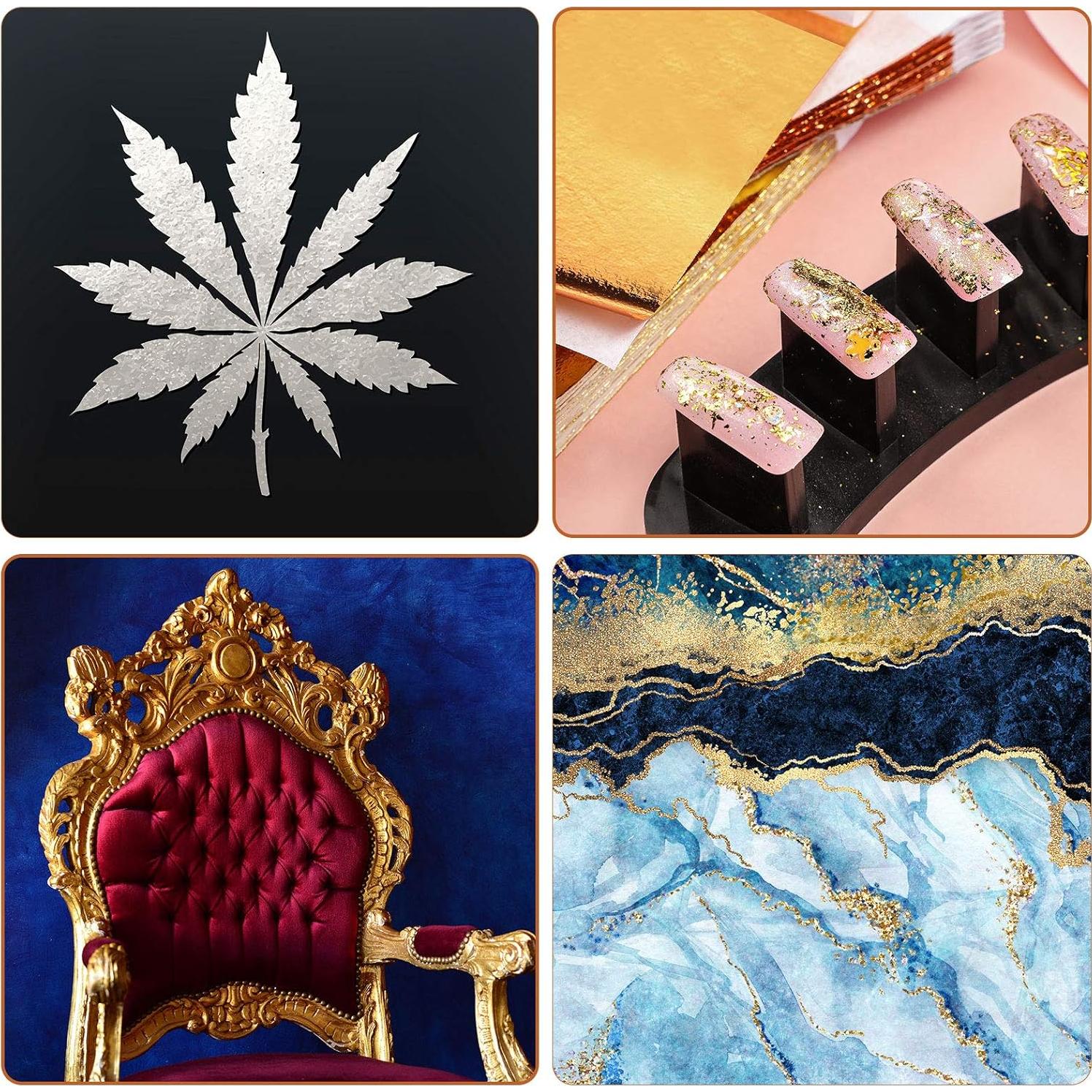 Papel de Hoja de Oro Imitación BBTO - 400 Hojas 8x8.5cm