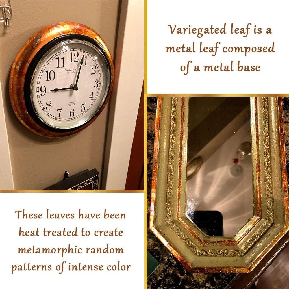 Hojas de Hoja de Oro Variegada KINNO - 25 Hojas 14x14 cm
