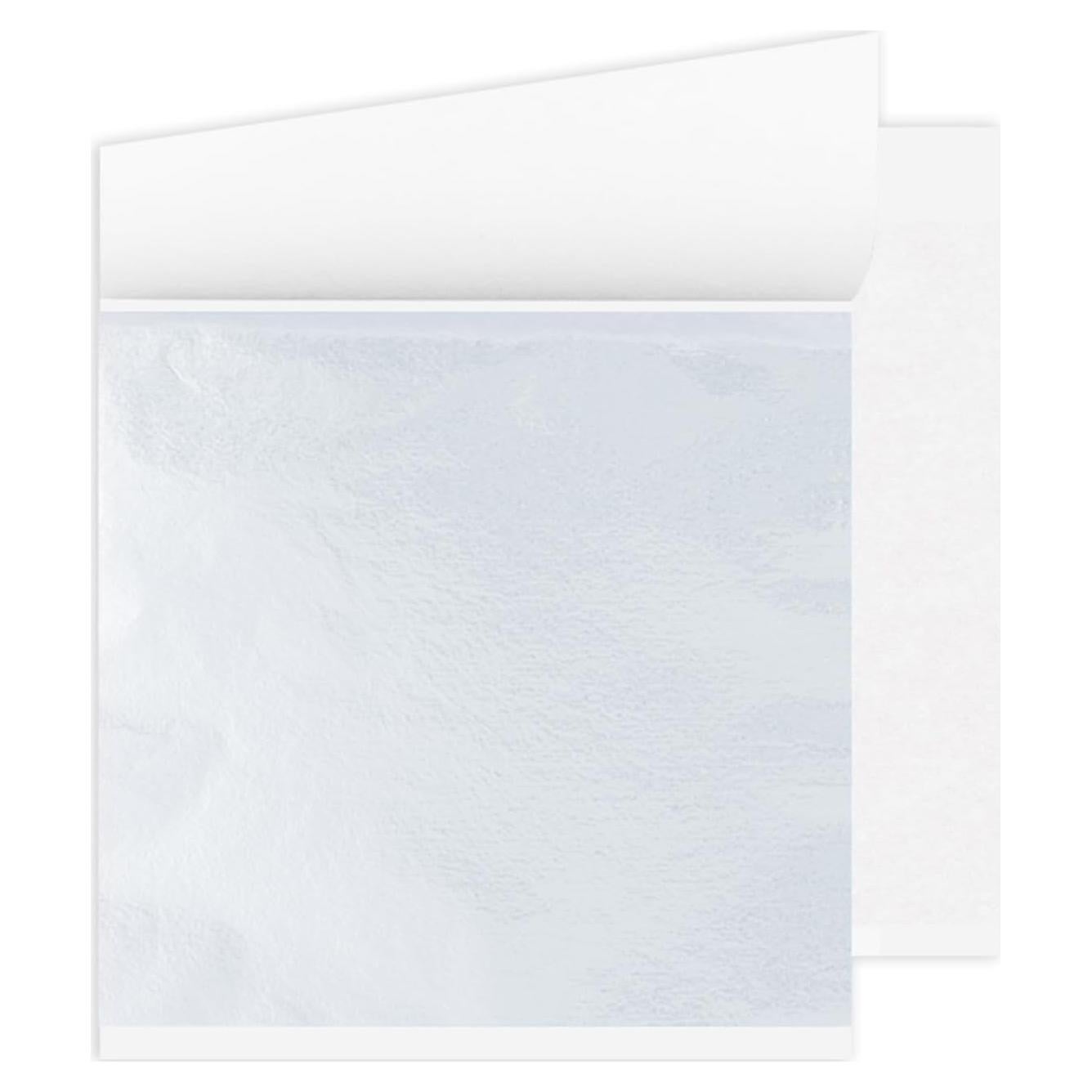 Generic 120 Pieces Imitation Gold Leaf Sheets for Art, Crafts Gold Foil Sheets of 3.15 * 3.35inches(8 * 8.5cm) Silver
