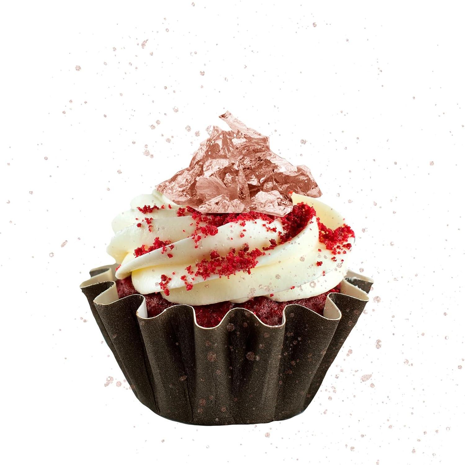 Hoja de Oro Comestible Zjyufy 2 Botellas Rosa Dorado 5x2cm