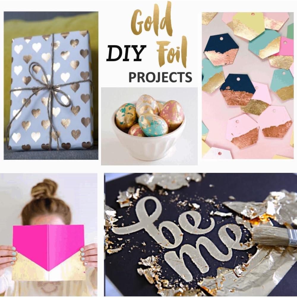 Hojas de Oro para Manualidades FLOWOOM - 150 Piezas 3 Colores