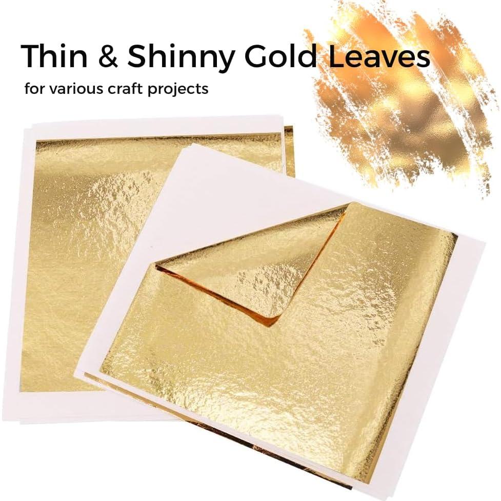 Hojas de Oro para Manualidades FLOWOOM - 150 Piezas 3 Colores