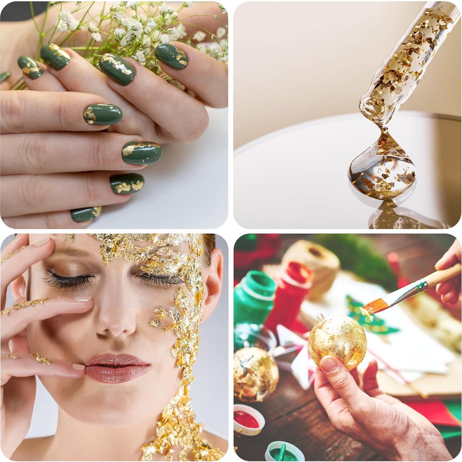 Copos de Hoja de Oro Verlimk 10g para Manualidades y Resina