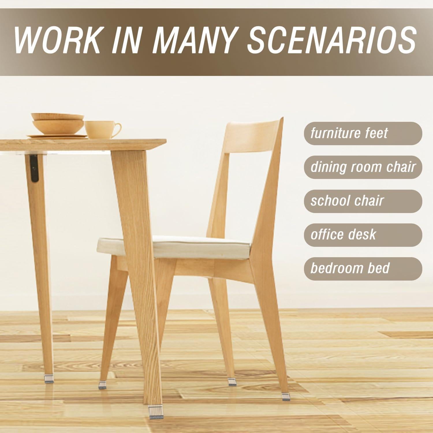 Protectores de patas de silla BUMACO Rectángulo L 40 Pcs Transparente