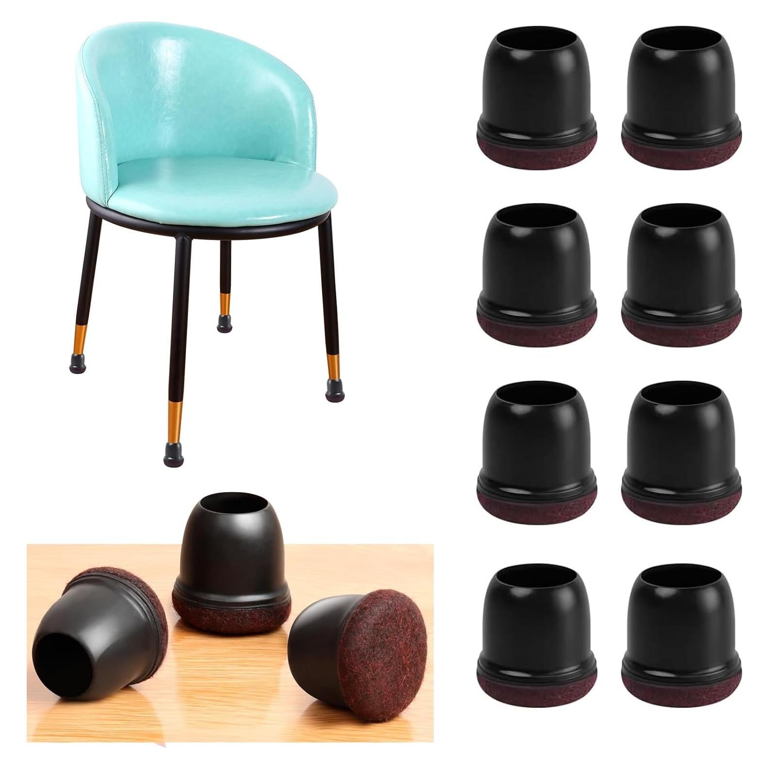 Protectores de Suelo Silicona GAGUIUP 16PCS Redondos 2-2.8cm Negro