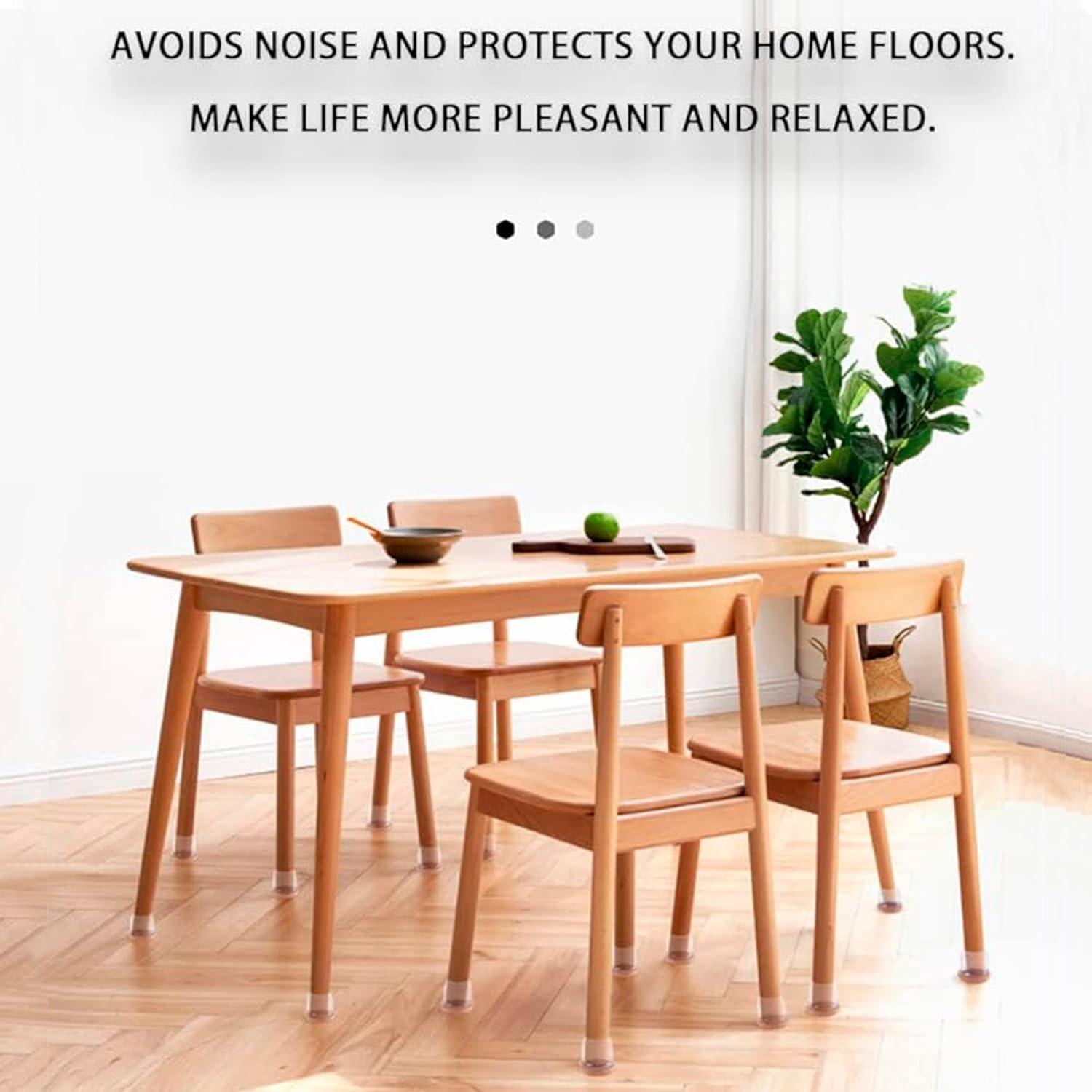 Protectores de Suelo Silicona GAGUIUP 16PCS Redondos 2-2.8cm Negro