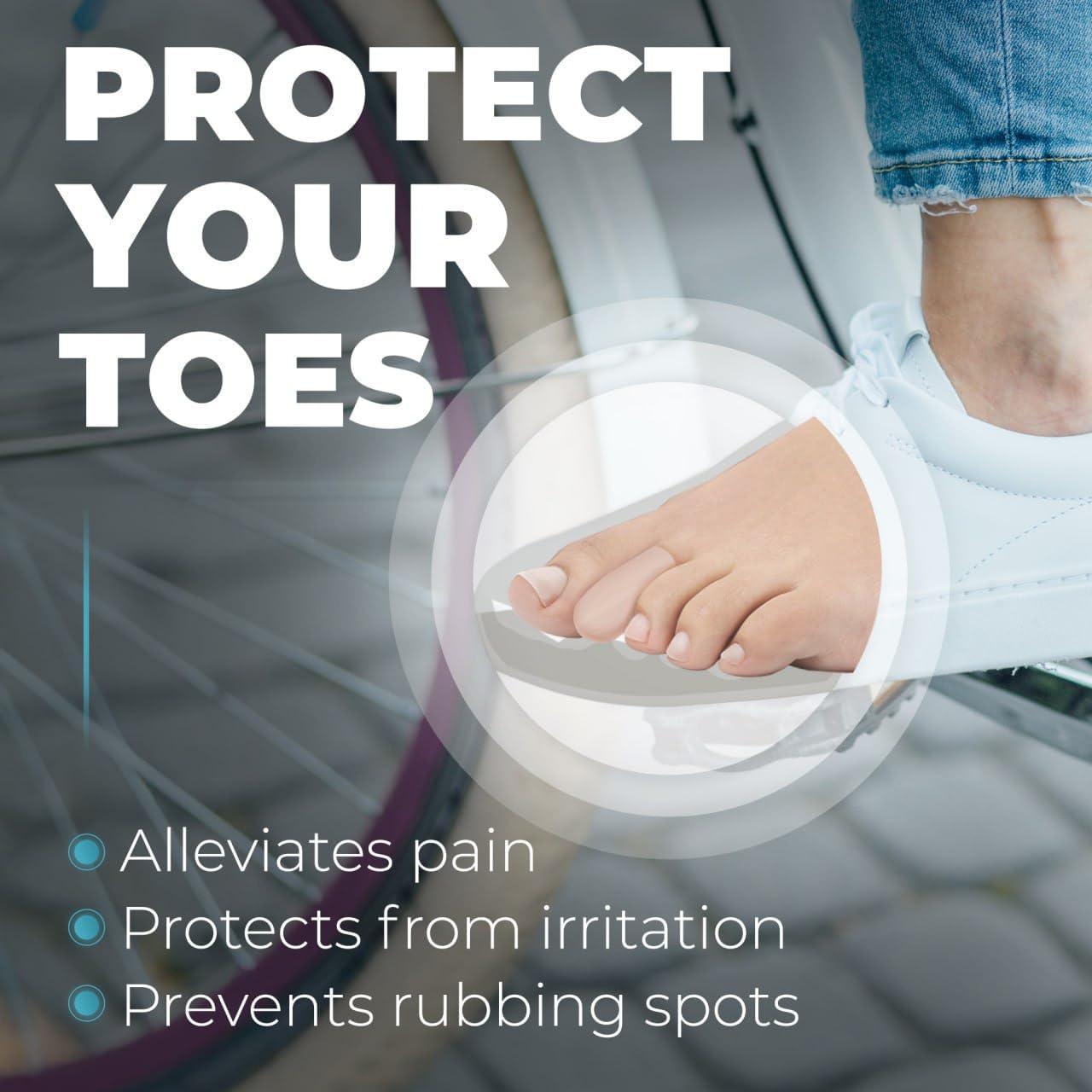 Protectores de Gel para Dedos Homergy - 6 Unidades Grandes Beige