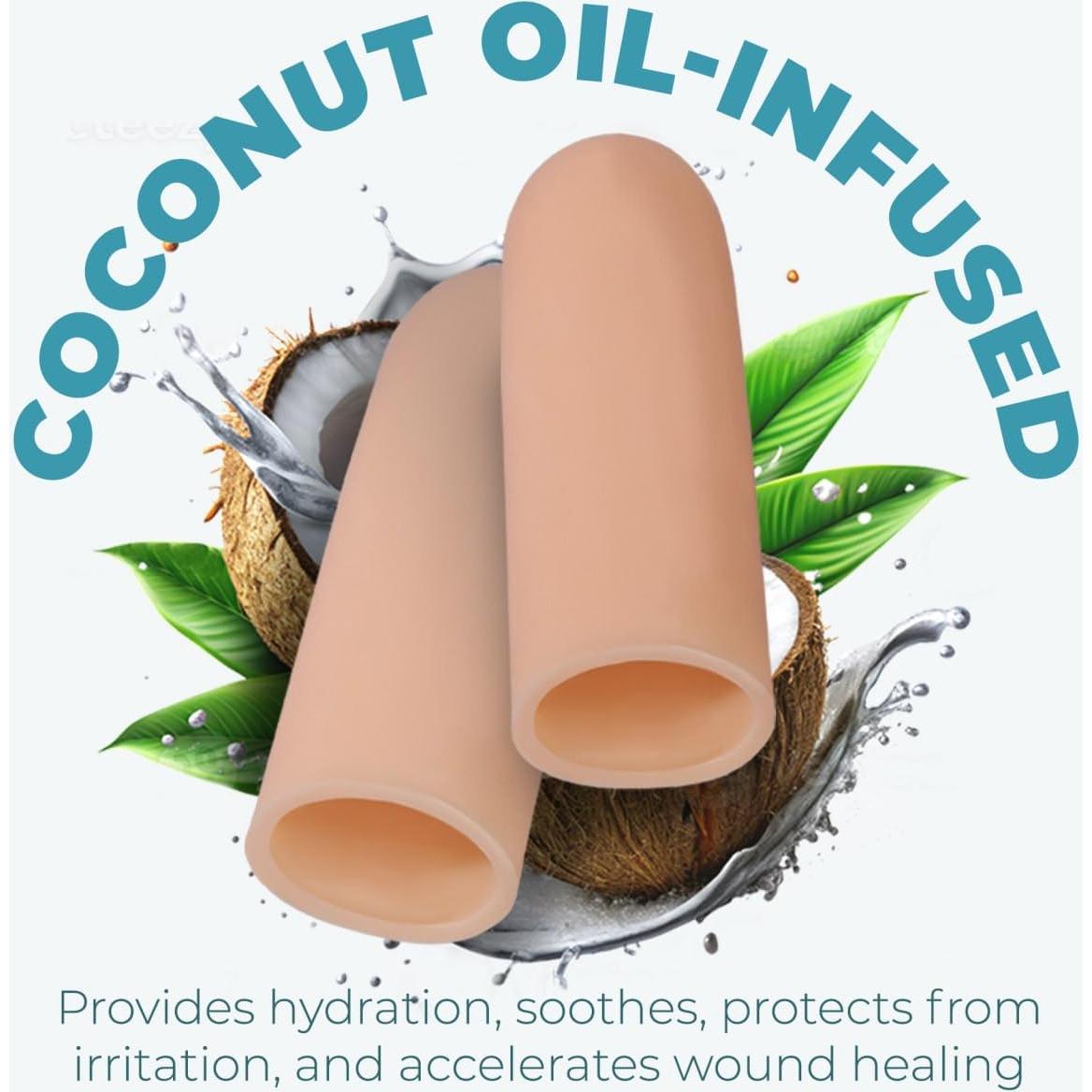 Protectores de Gel para Dedos Homergy - 6 Unidades Grandes Beige