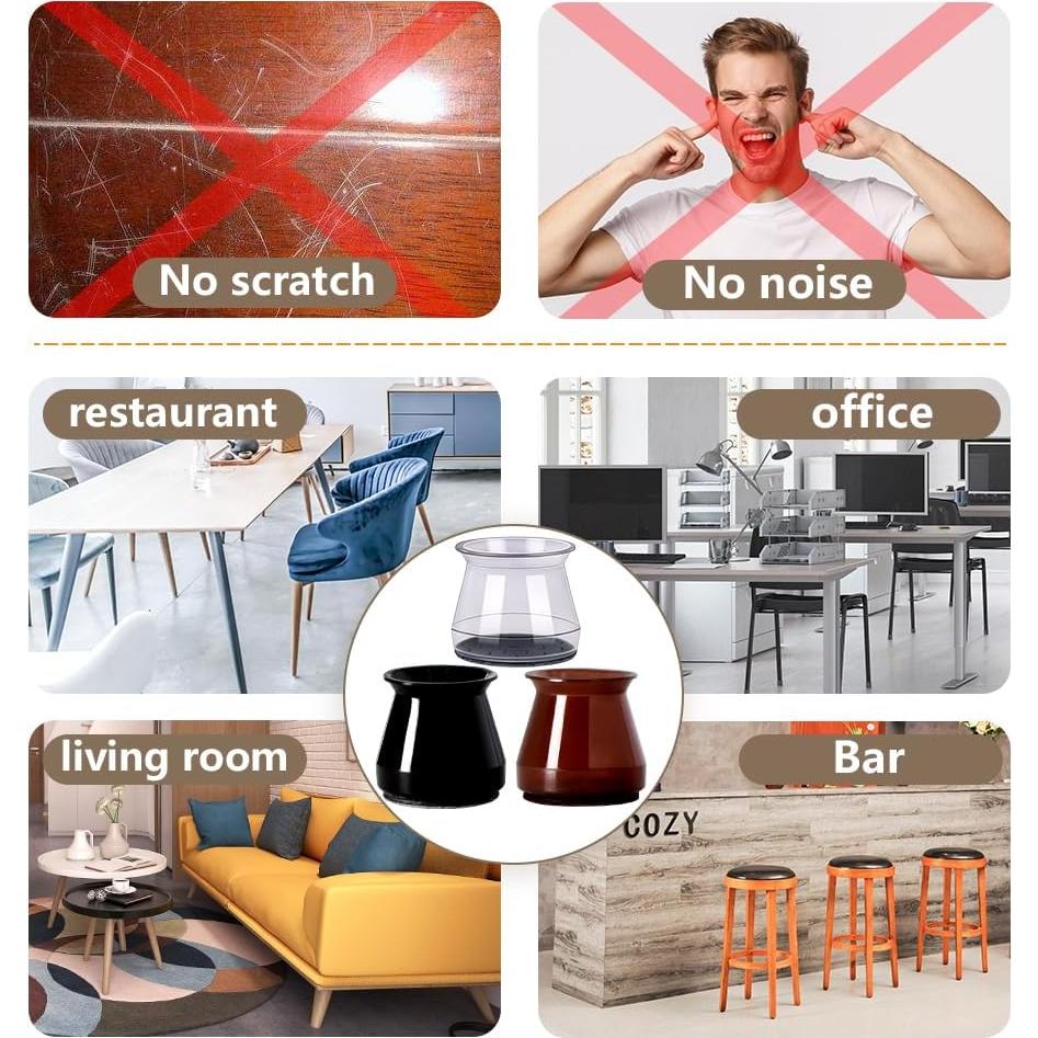 Protectores de patas de silla BUMACO - 20 piezas L universal