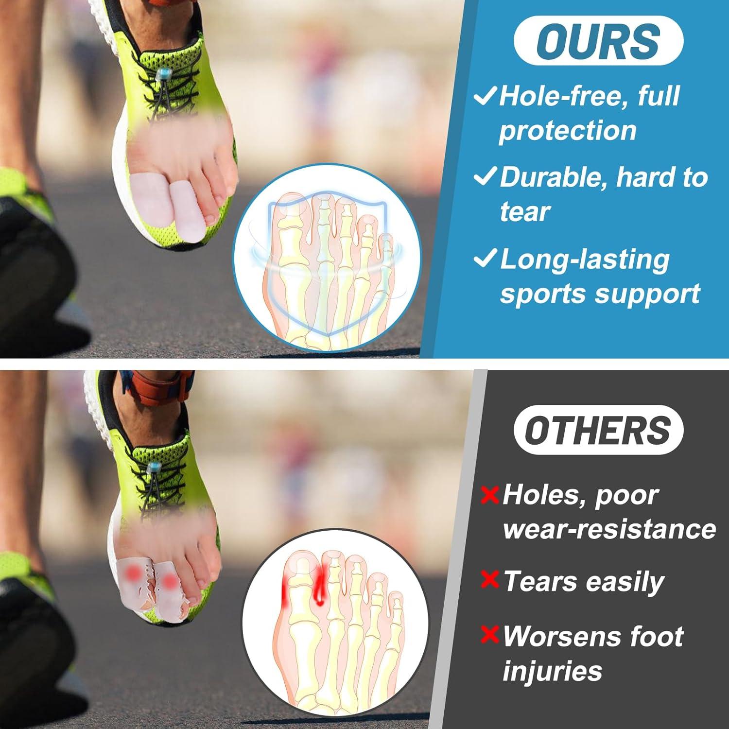 20Pcs Gel Toe Protectors - Durable Silicone Toe Caps, Toe Cushion Guard Cover for Women Men, Relieve Ingrown Toenails, Hammer Toes, Corns, Blisters, Callus, 8S + 12M