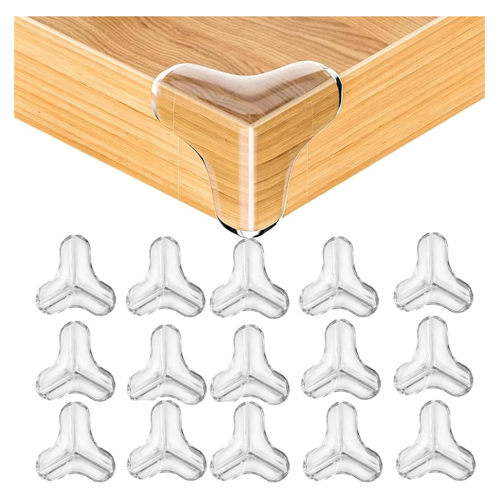 16 Protectores de Esquinas Transparentes ZADEICK Forma de T