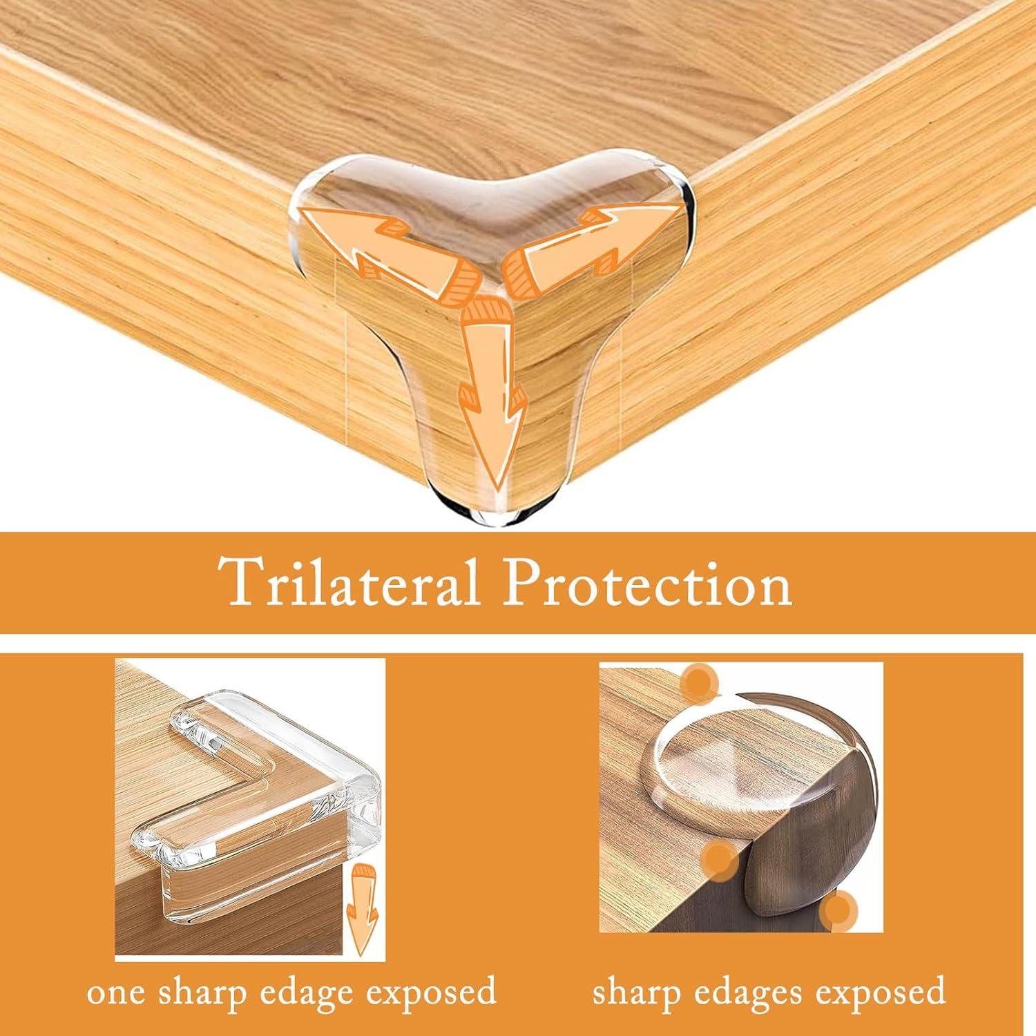 16 Protectores de Esquinas Transparentes ZADEICK Forma de T