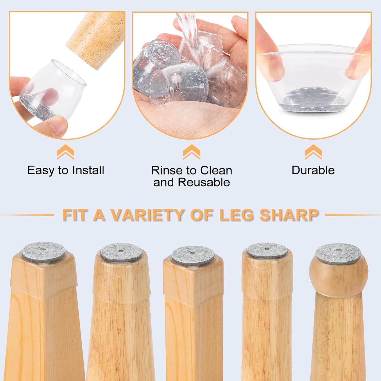 36 Protectores de Suelo Silicona Amrules para Patas de Sillas