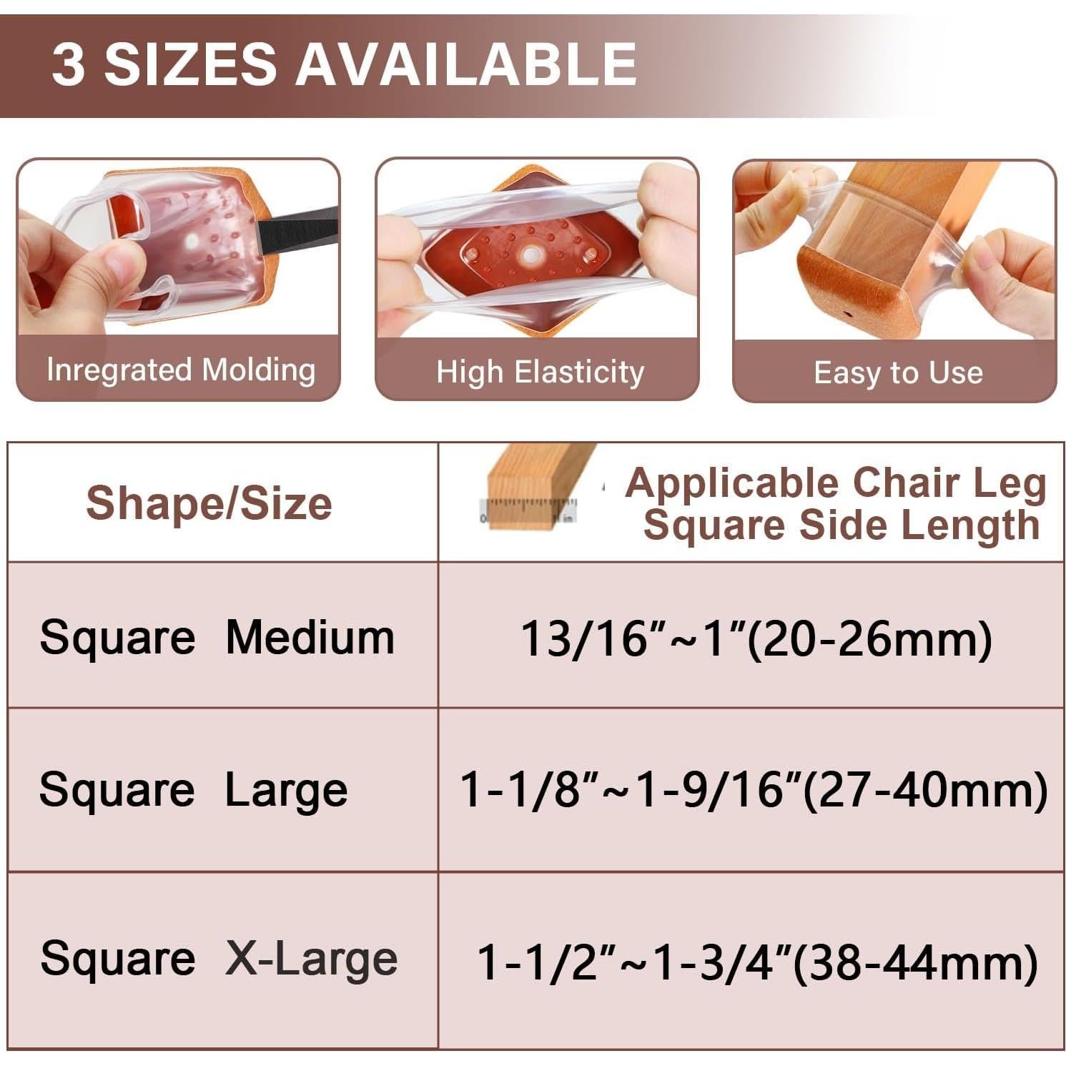 Protectores de Suelo para Patas de Silla YOZON 16 Piezas Silicona