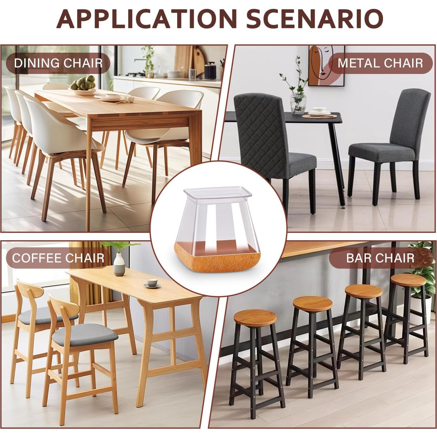 Protectores de Suelo para Patas de Silla YOZON 16 Piezas Silicona