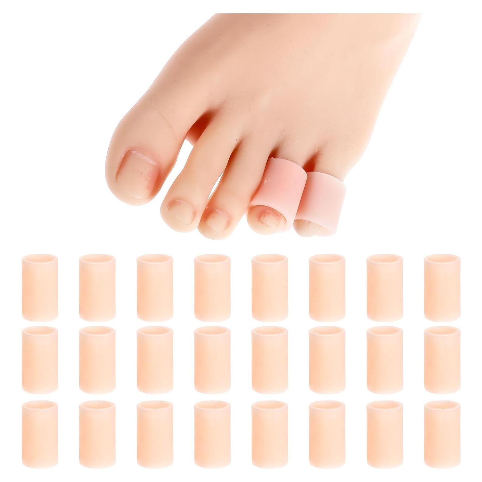 24 Protectores de Gel para Dedos del Pie WY LIGHTING, Color Piel
