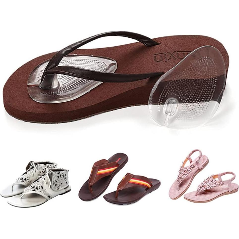 3 Pares Almohadillas de Gel Silicona Transparente para Sandalias