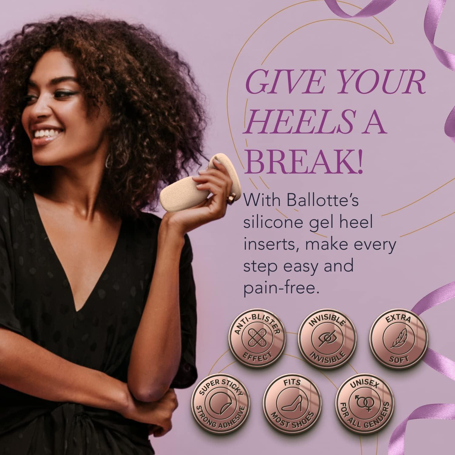 Almohadillas para Talones Ballotte - Silicona Natural, 8 Pzas