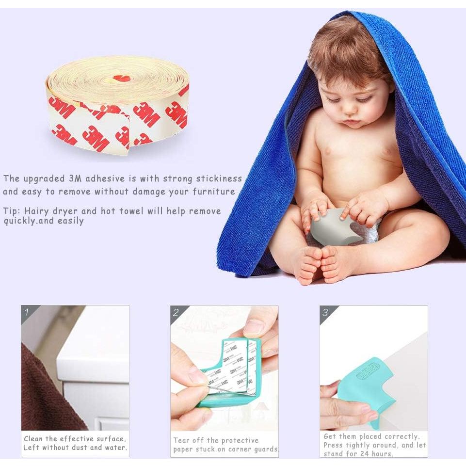 Protectores de Esquinas de Silicona Angloria - 4 Piezas Café