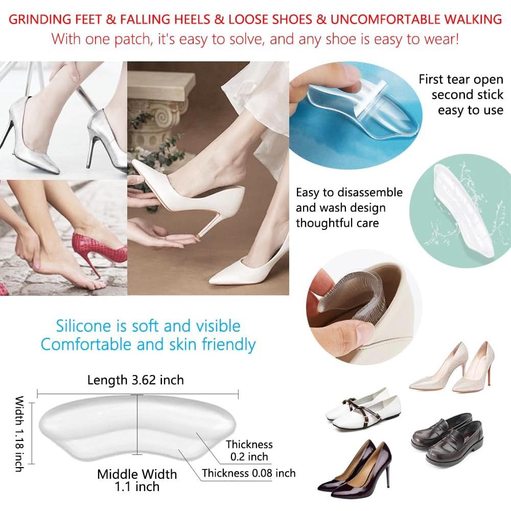 28 Almohadillas de Gel Zioiaoro para Talón - Antideslizantes y Reutilizables