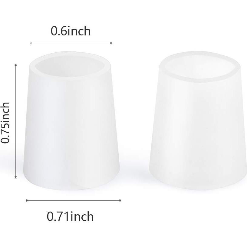 Paquete de 10 Protectores de Dedos del Pie Hoogoo Translucidos