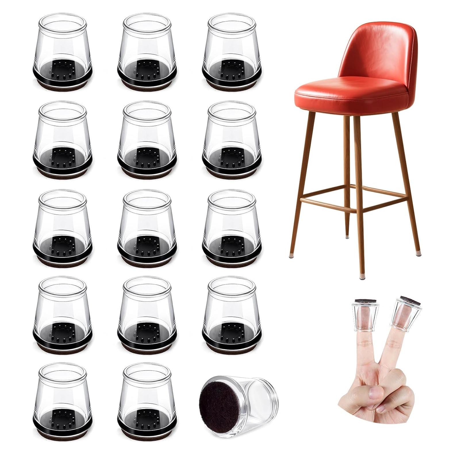 24 Protectores de Pies de Sillas 1 doespro Antideslizantes S