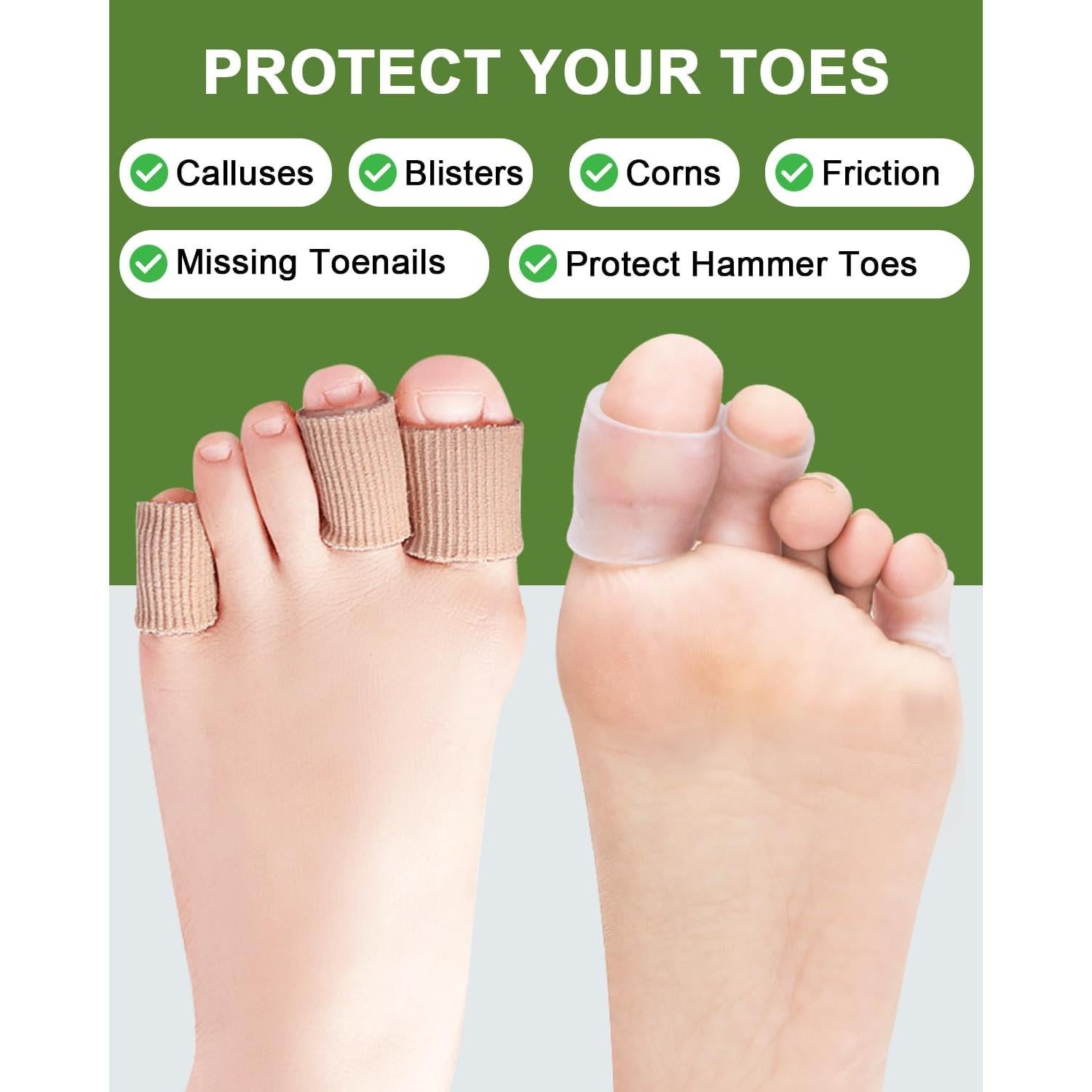 16 Fundas de Gel para Dedos del Pie BLATOWN - Alivio Callos Juanetes