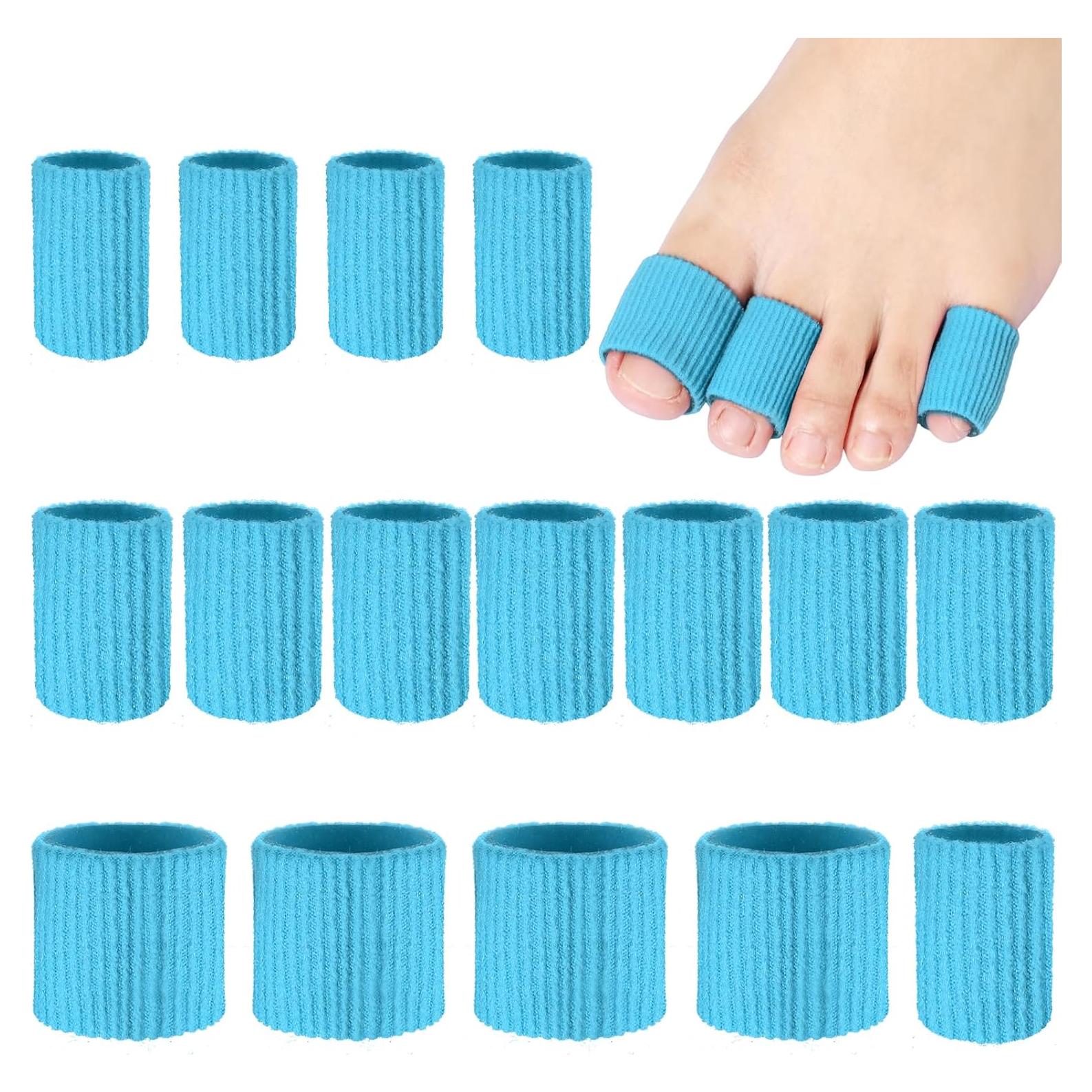 Mangas de Gel para Dedos de los Pies Blulu - 16 Pcs, Azul