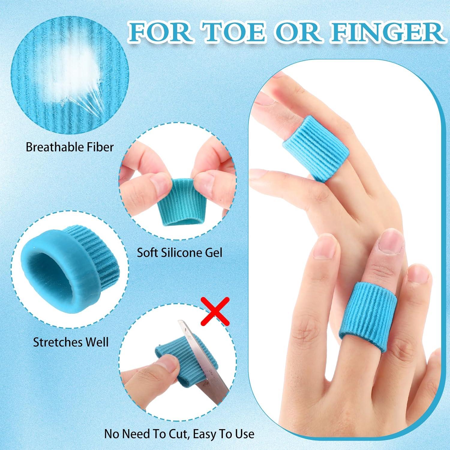 Mangas de Gel para Dedos de los Pies Blulu - 16 Pcs, Azul