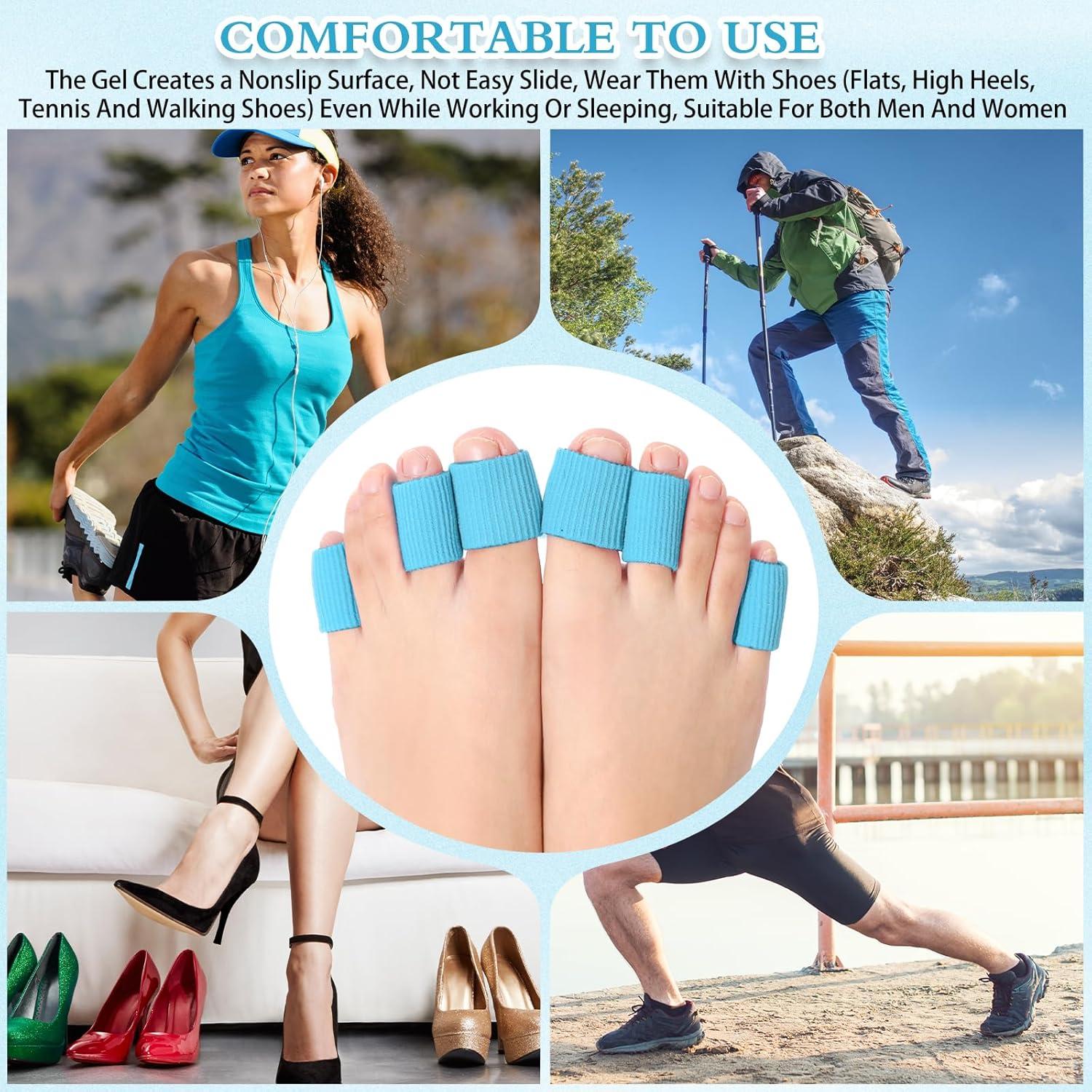 Mangas de Gel para Dedos de los Pies Blulu - 16 Pcs, Azul