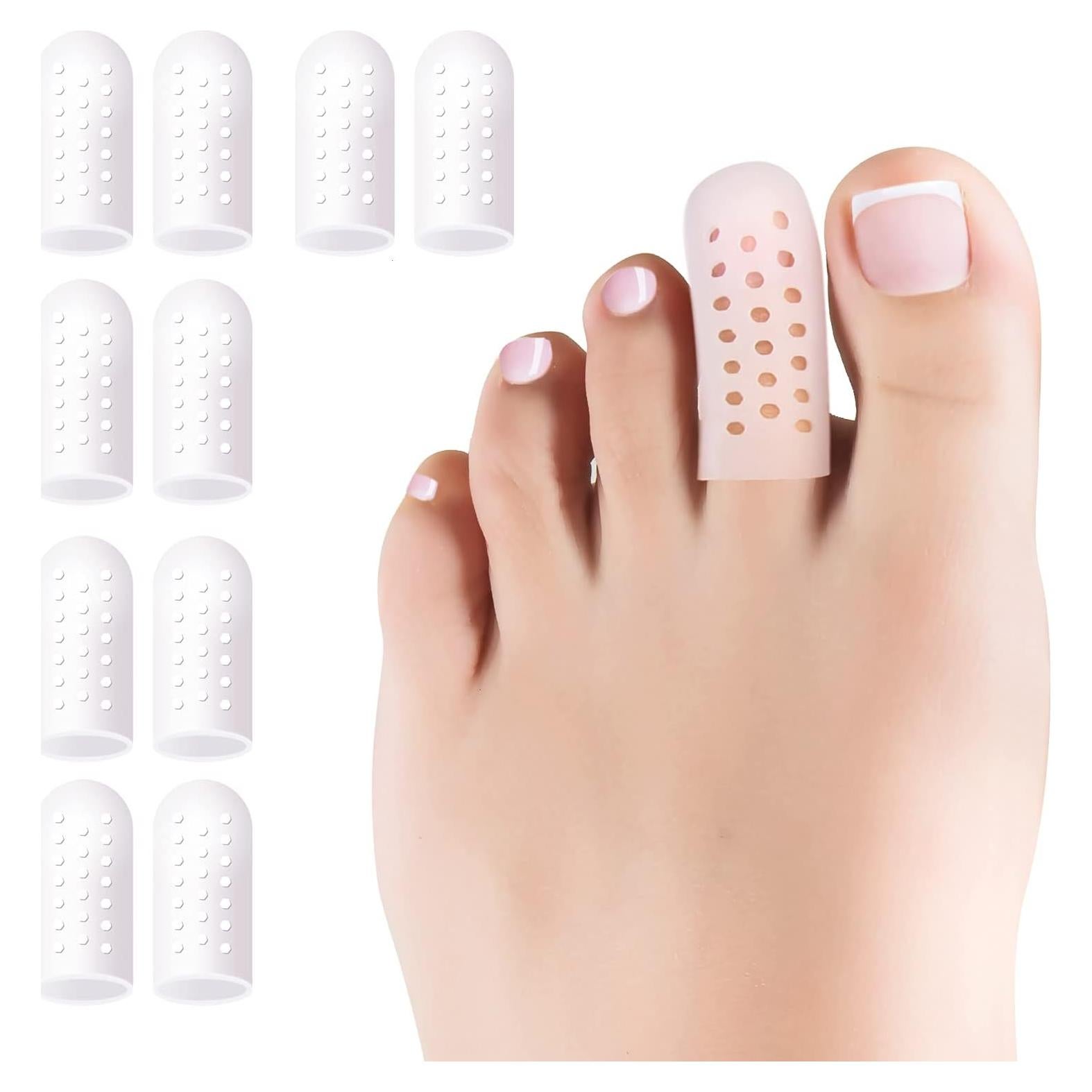 Protectores de Dedos de Gel Pyrjin - 10 Pcs Transpirables