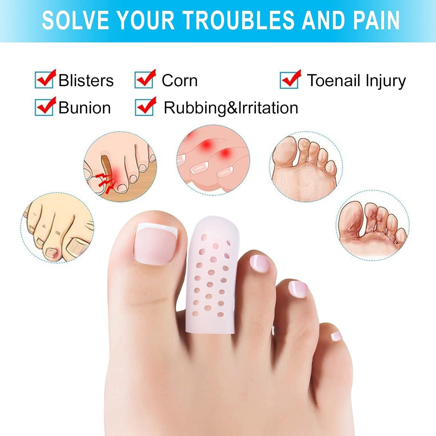 Protectores de Dedos de Gel Pyrjin - 10 Pcs Transpirables