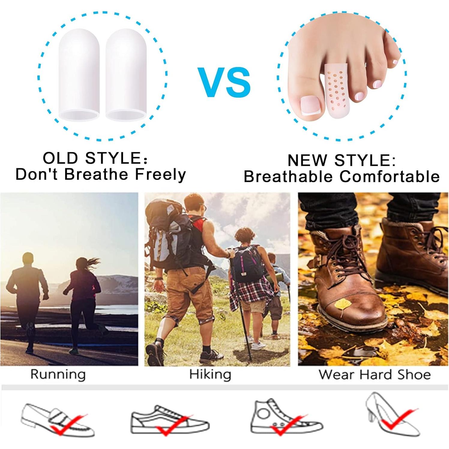 Protectores de Dedos de Gel Pyrjin - 10 Pcs Transpirables