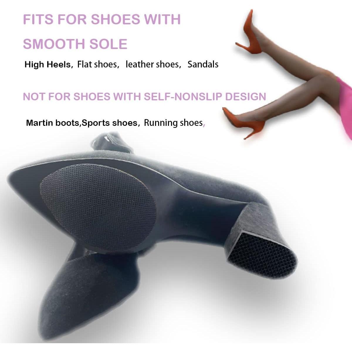 Protectores de Suela Antideslizantes ZBLGO - 4 Pares Negro