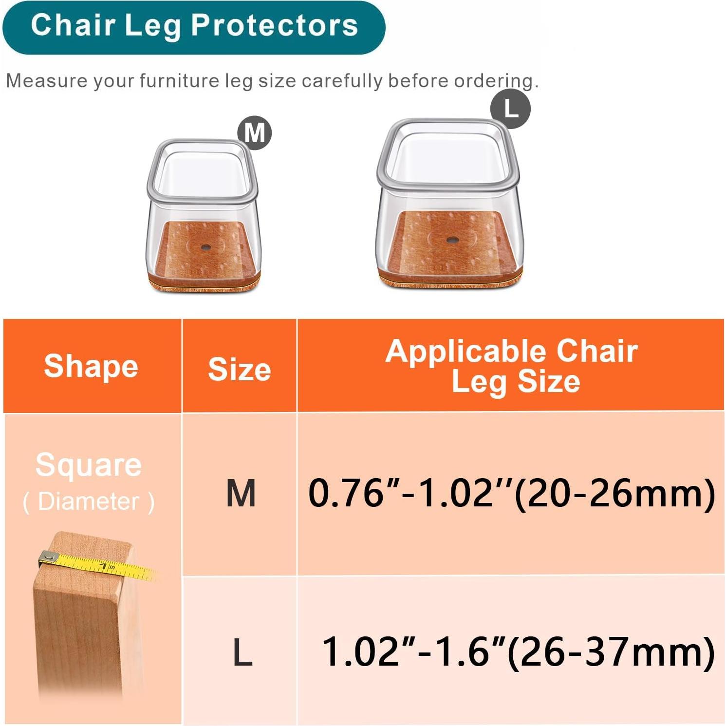 Protectores de Suelo Ansible 24 pcs Silicona Cuadrados S