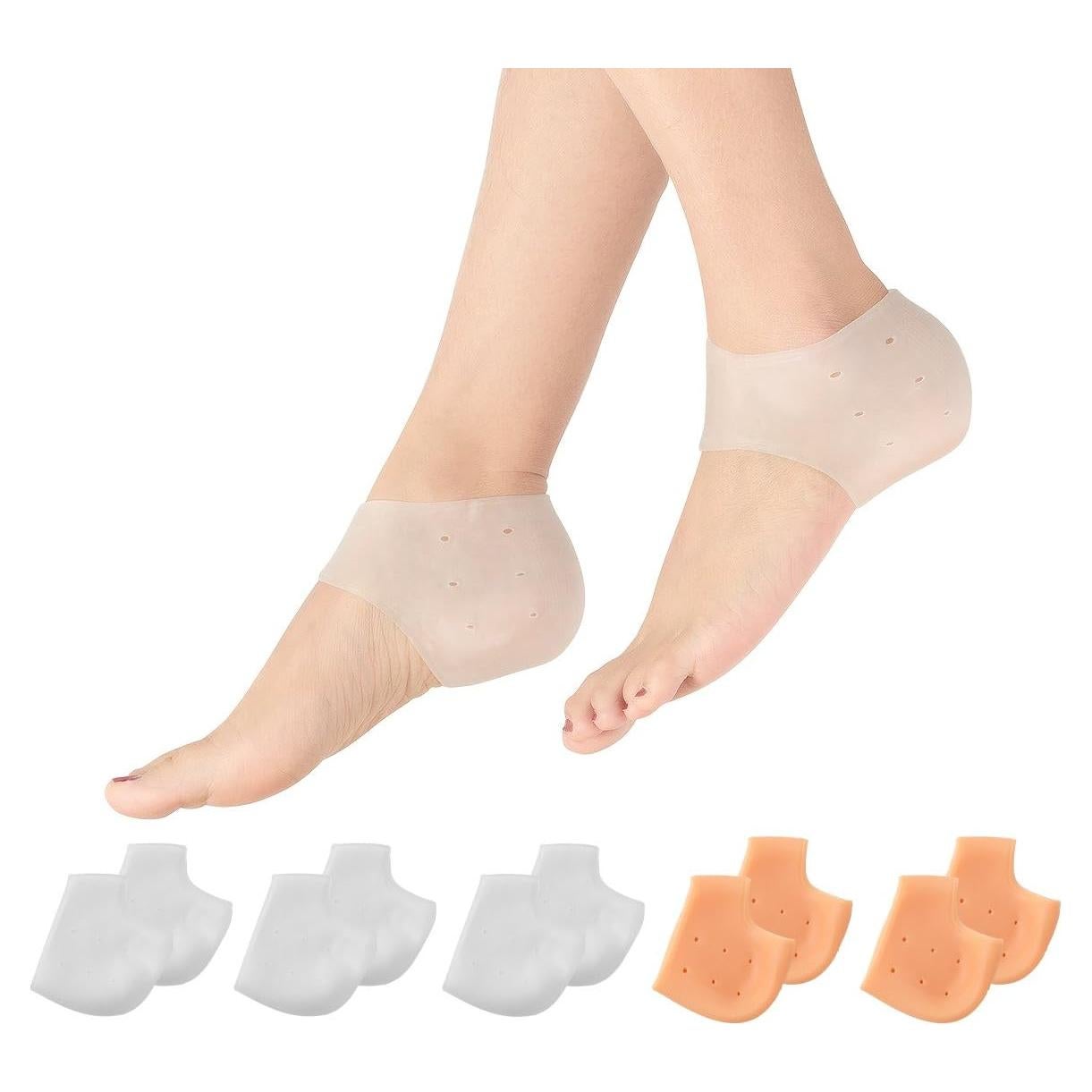 MADHOLLY 5 Pares Protectores de Talón de Silicona Transpirables