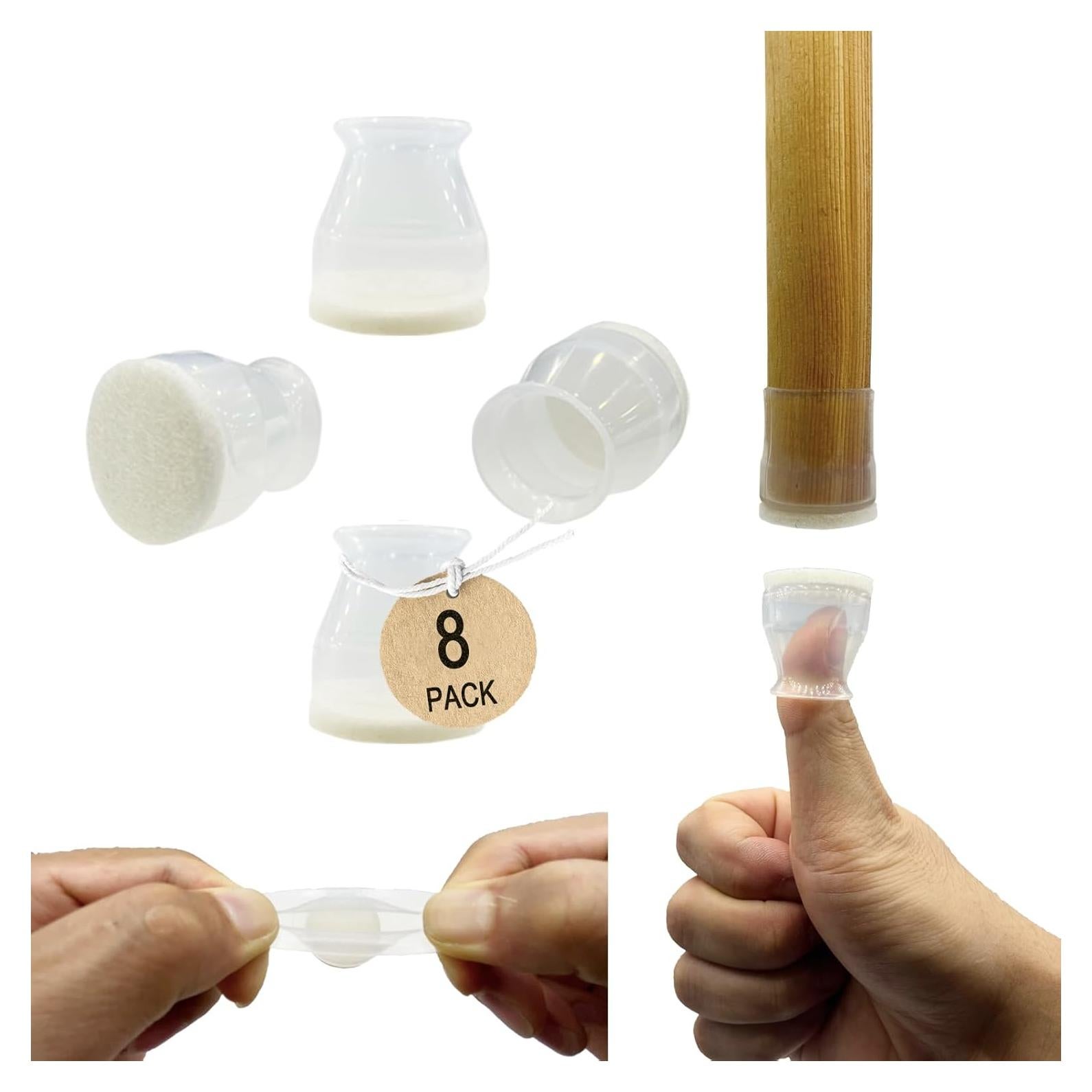 Protectores de patas de sillas Conprasim 8PCS Silicona 2.03-3.30cm