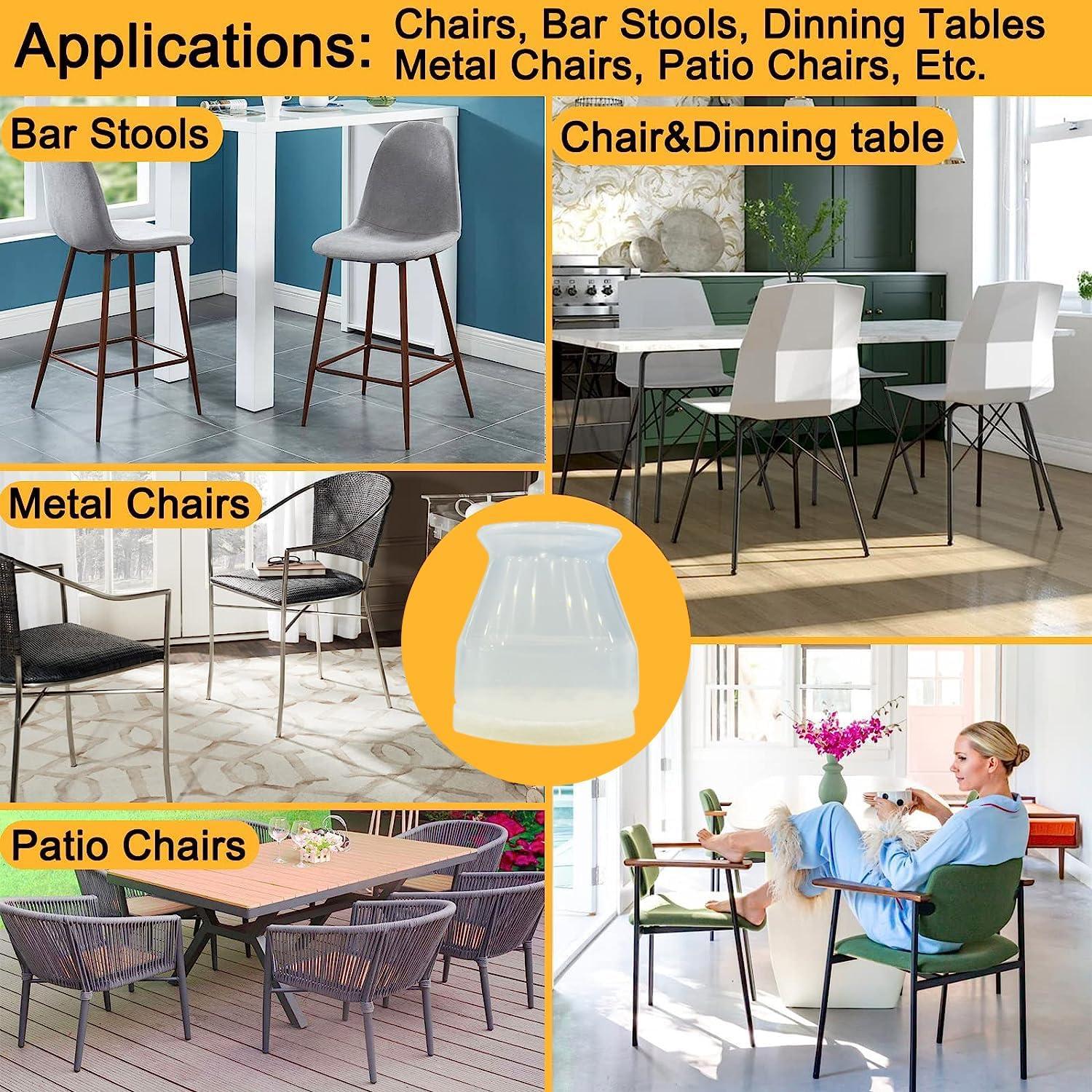 Protectores de patas de sillas Conprasim 8PCS Silicona 2.03-3.30cm