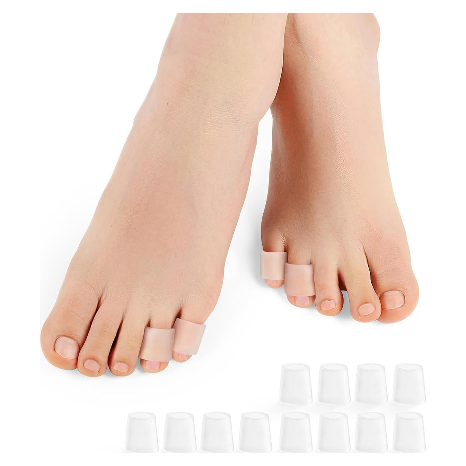 Protectores de Dedos Meñiques Povihome - Gel Transparente - 12 Piezas