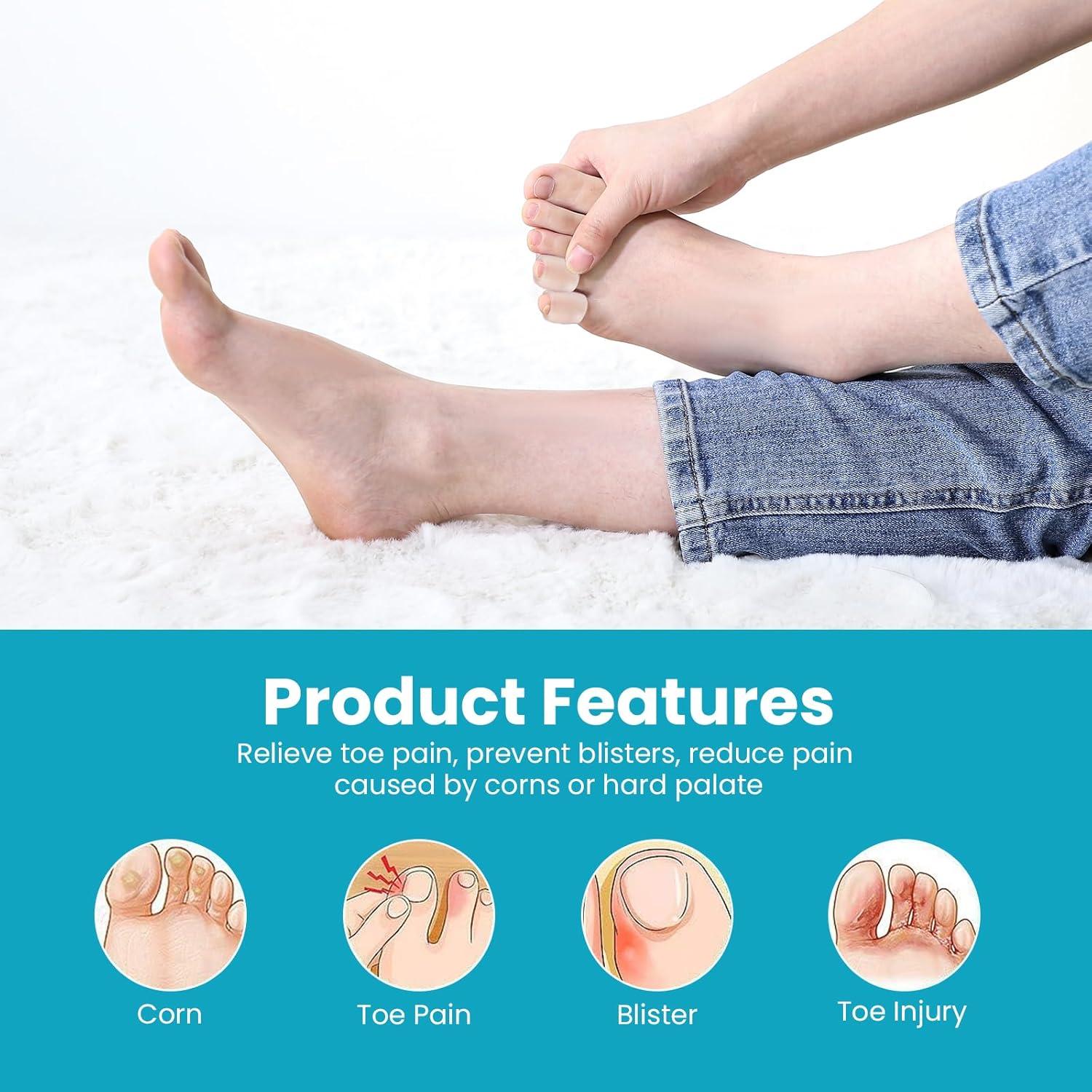 Protectores de Dedos Meñiques Povihome - Gel Transparente - 12 Piezas