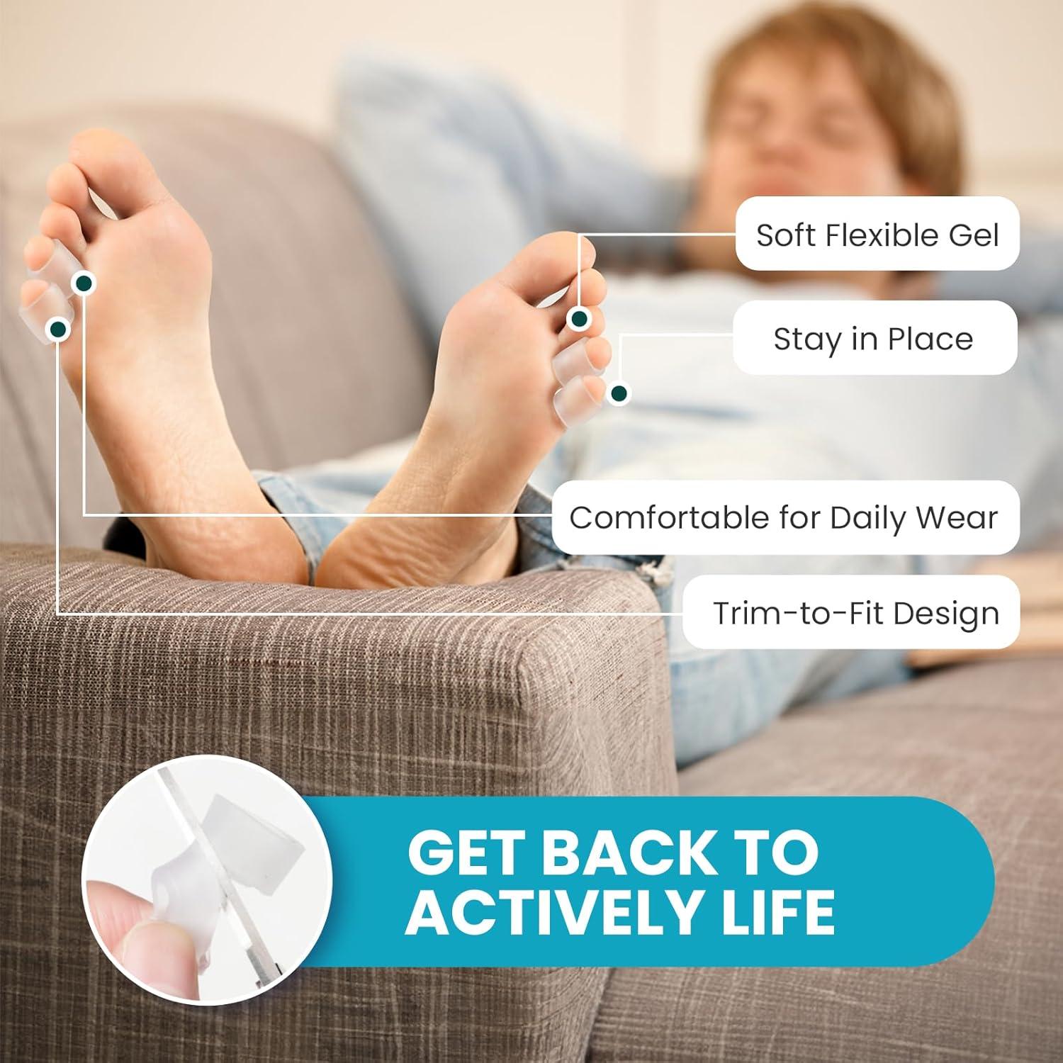 Protectores de Dedos Meñiques Povihome - Gel Transparente - 12 Piezas