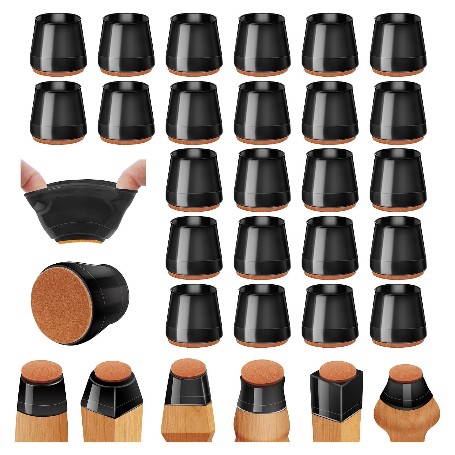 24 Protectores de Suelo de Silicona Joeyrras para Sillas Grandes