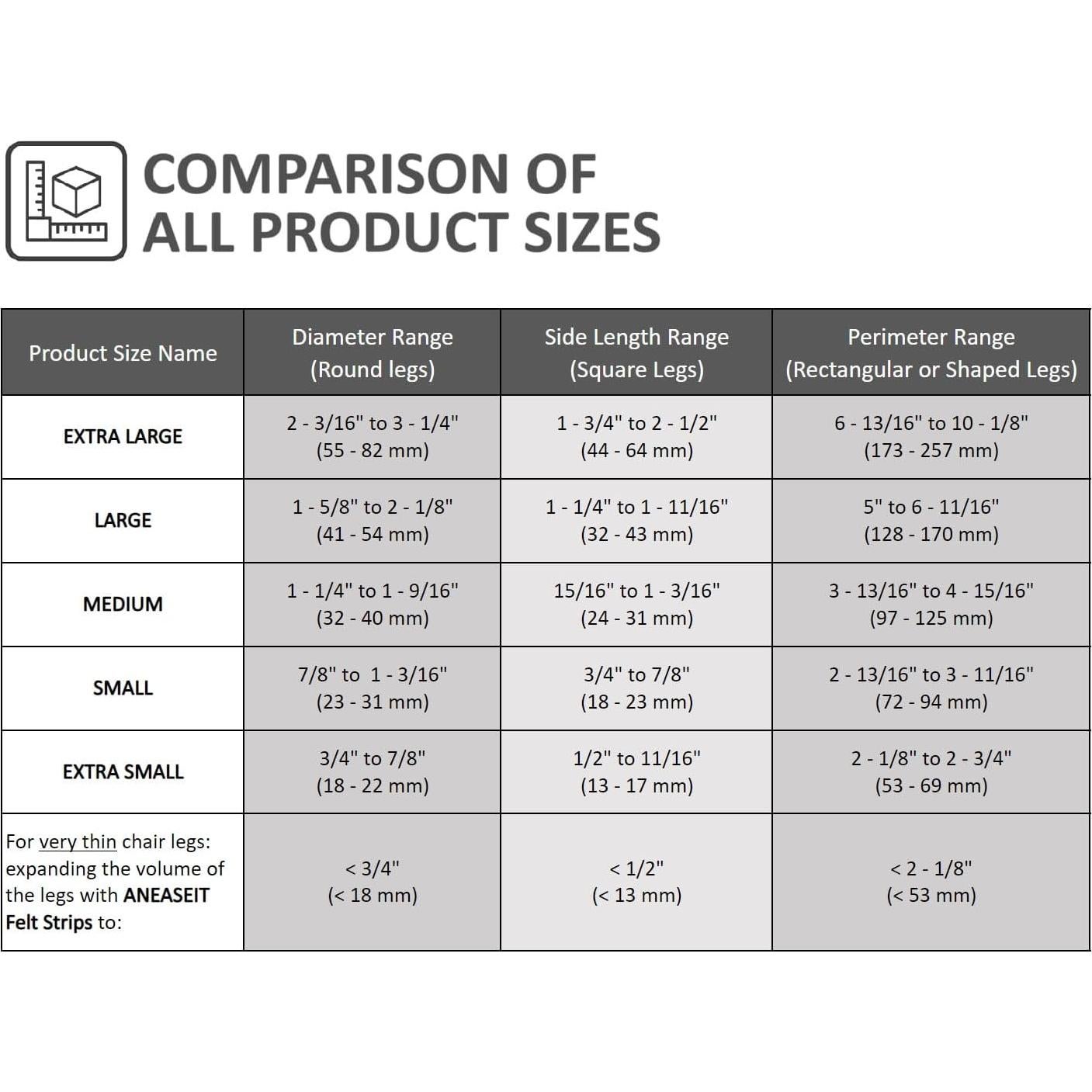 Protectores de Suelo para Patas de Silla Aneaseit 16 pcs Marrón